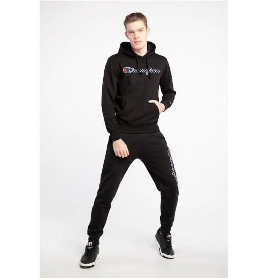 CHAMPION LOGO HOODIE BLACK