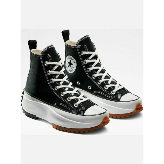 Converse Run Star Hike Hi Flatforms Μποτάκια Μαύρα 166800C