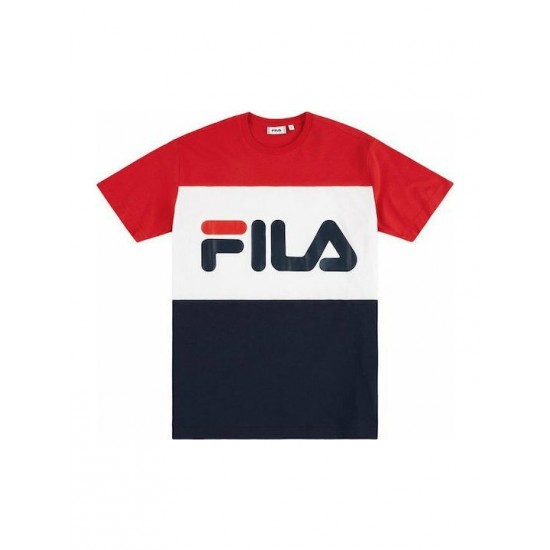 FILA T-SHIRT DAY TEE UNISEX G06 BLACK IRIS / TRUE RED / BRIGHT WHITE