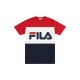 FILA T-SHIRT DAY TEE UNISEX G06 BLACK IRIS / TRUE RED / BRIGHT WHITE